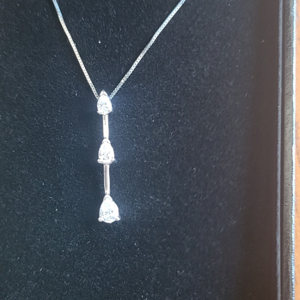 Diamond Necklace 14K White Gold
